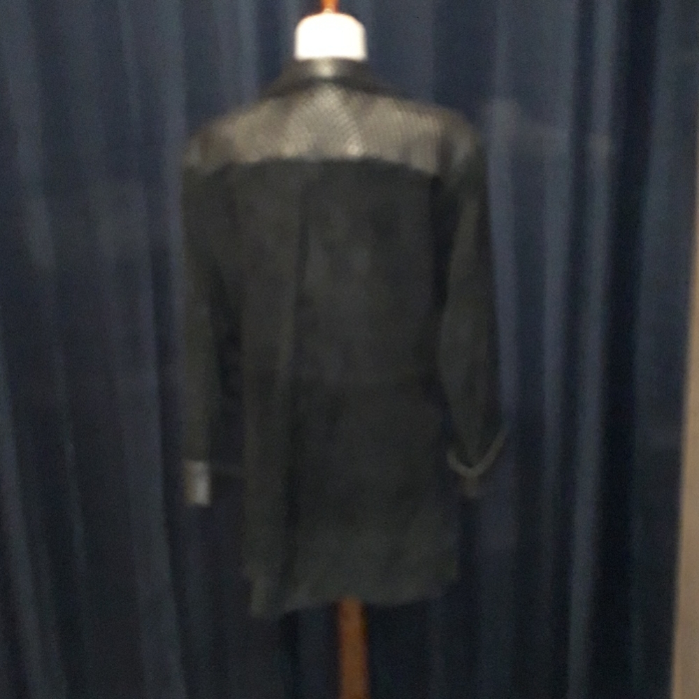 Vintage Bally Black Quilted Leather & Suede Jacket View 2